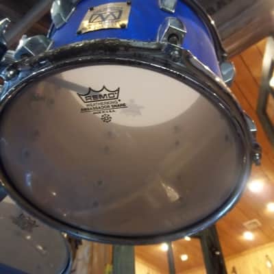 Modern Drum Shop New York City Custom Designed 4 Piece Drum Set Blue Swirl image 11