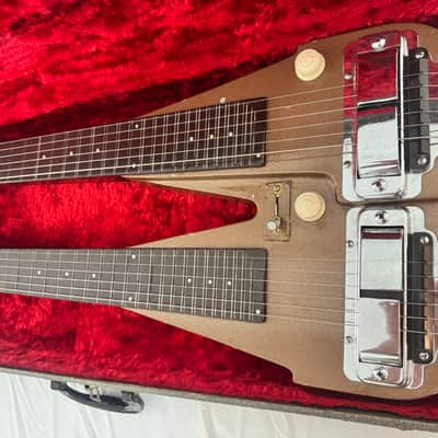 Rickenbacker Double Neck 6, T Logo 1950's - Copper color image 5