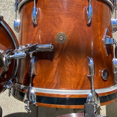 The best of Jazz Drum Kits! 3 Piece Gretsch Round Badge 18” Bass Drum! Mahogany Drum Set image 3