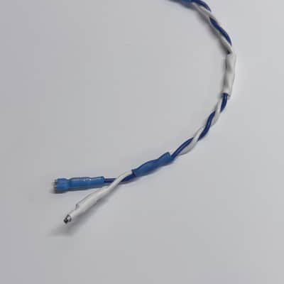 Wiring Harness for Single Cab / 2x12 / 2x10 with "Parallel" Connection, Vintage Style Speaker Cable, Switchcraft 1/4” Input Jack, .205” Spade Terminal (bare ends available) 18AWG Blue/White, 24/30/36 inches (2/2.5/3 ft) or any other custom length image 2
