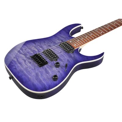 Ibanez Standard RG421QM-CBB Cerulean Blue Burst - Electric Guitar image 5