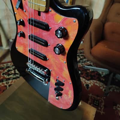 Borisov Style Black Electric Guitar Vintage Soviet Reissue Germanium Fuzz Sound image 7