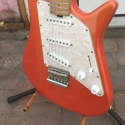 Ernie Ball Music Man Albert Lee SSS- Birdseye Maple- Pearl Orange-Hardcase image 4