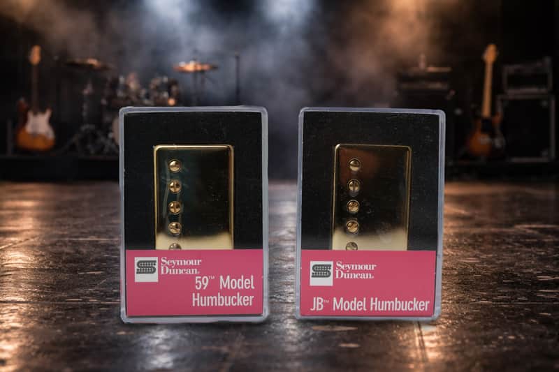 Seymour Duncan sh-4 jb Bridge / sh-1n 59 neck Gold Humbucker Pickup Set new image 1