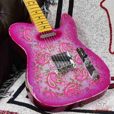Fender Custom Shop Ron Thorn Masterbuilt 1968 Telecaster Maple Fingerboard Relic Pink Paisley image 8