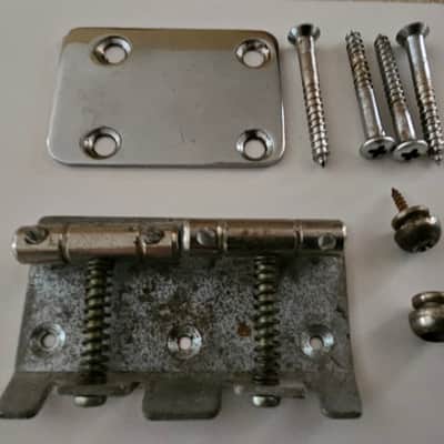 Teisco Bridge / Neck Plate 60's - Chrome image 7