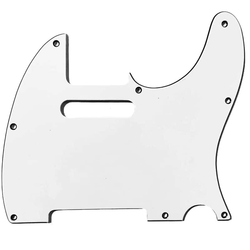 Allparts PG-0562-035 8-hole Pickguard for Telecaster - White 3-Ply (W/B/W) .090 image 1