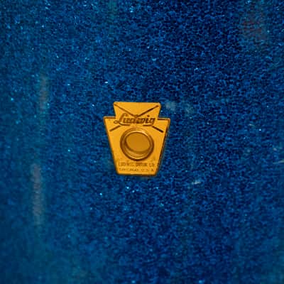 Ludwig 12/15/18" Mixed Era Drum Set - 1960s Blue Sparkle image 18