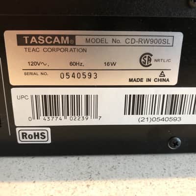 Tascam  CD-RW900SL Professional CD Recorder image 4