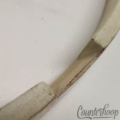 *Leedy 14"1-Ply Solid Maple Wood Drum Hoop/Rim Snare Resonant Vintage 20s White* image 3