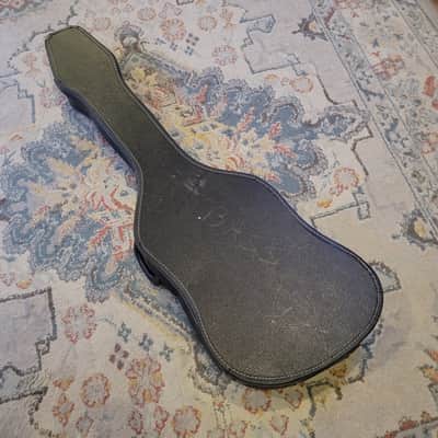 Vintage Black Chipboard Offset Electric Bass Guitar Case - 1960s? 1970s? Fits Fender and Ric image 1