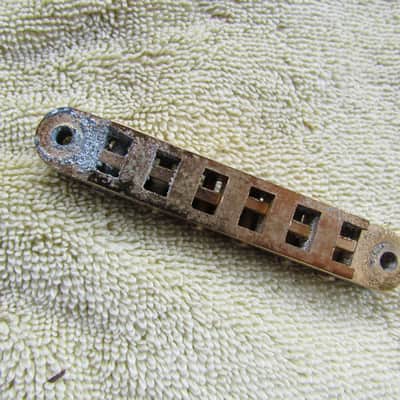 Schaller Style Gold Tune-O-Matic Bridge Unlabeled Gold Rusty Crusty Tune-O-Matic Style Bridge image 3