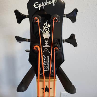 Epiphone Vinnie Hornsby "The Vinnie" Les Paul Standard Bass 2003 - 2005 - Trans Black image 3