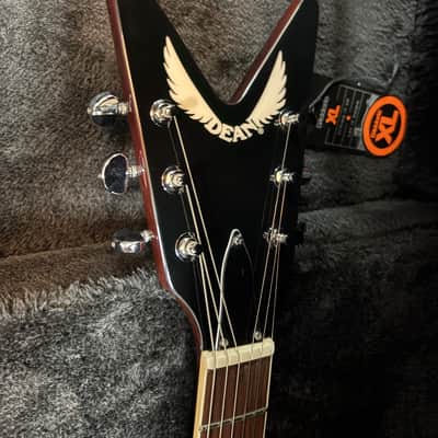 DEAN V 79 Trans Brazilia electric GUITAR w/ Hard Case Flame Maple NEW image 4