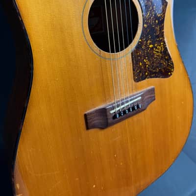 Vintage 1970's Gibson J-40 Dreadnought Acoustic Guitar Natural w/ Case image 6