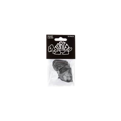Dunlop Tortex Sharp 412 Picks 1.35" Black. x12 - Set of Picks image 4