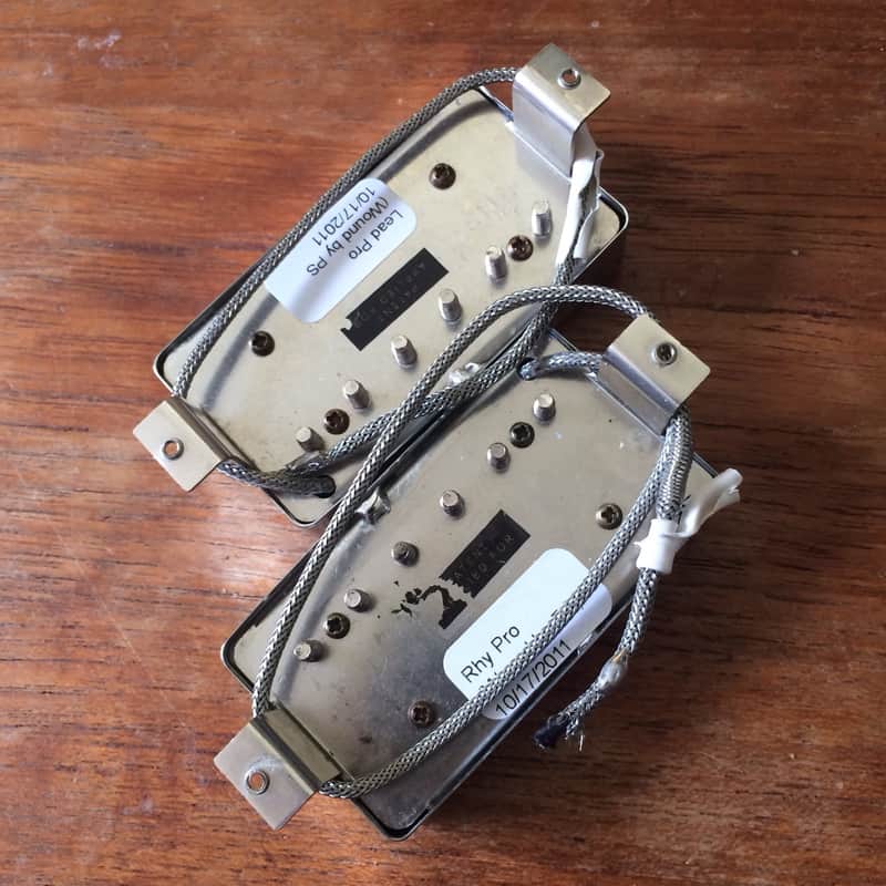 Gibson Pair Burstbucker pro 1 & 2 PAF sticker humbucker | Reverb