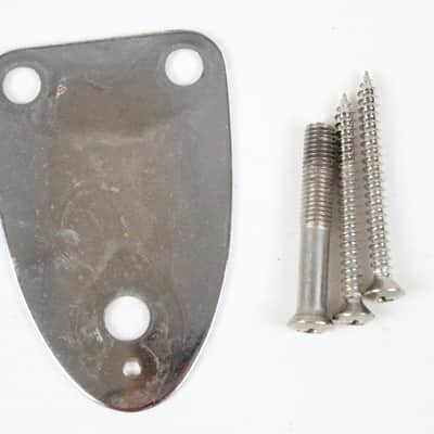 1978-1979-1980-1981 Fender Stratocaster Neck Plate 1970s Telecaster Deluxe Chrome image 3