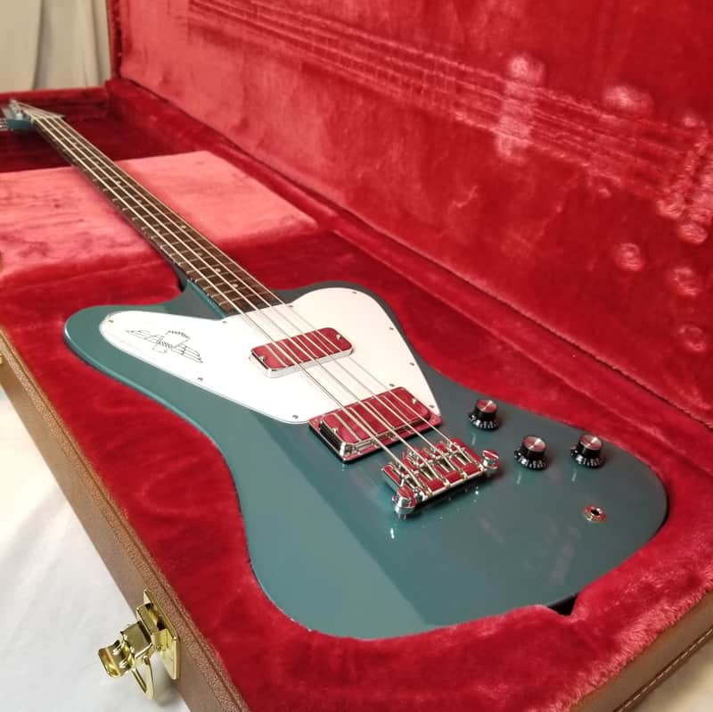 Gibson Non-Reverse Thunderbird Electric Bass Guitar, Faded Pelham
Blue W/ Case image 1