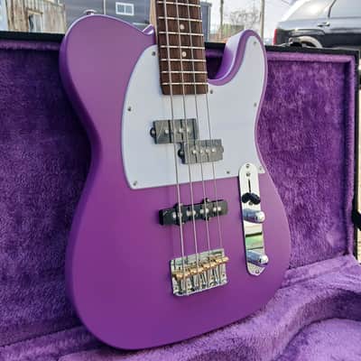 Clip TBS-4 Bass Guitar Short Scale Telebass Lavender Mist image 2