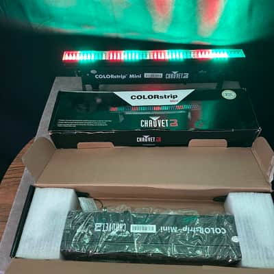 (2) Chauvet COLORstrip Mini DMX RGB LED Wash Light Bars  with remote control and (2) 10 ft DMX cables image 2