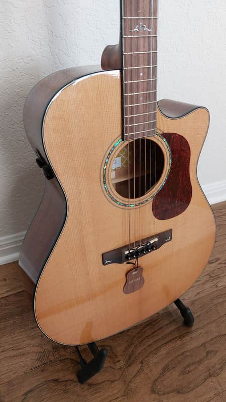 Cort Gold Series A6 Solid Sitka Spruce/Mahogany Auditorium Cutaway with Electronics 2010s - Natural Glossy image 1