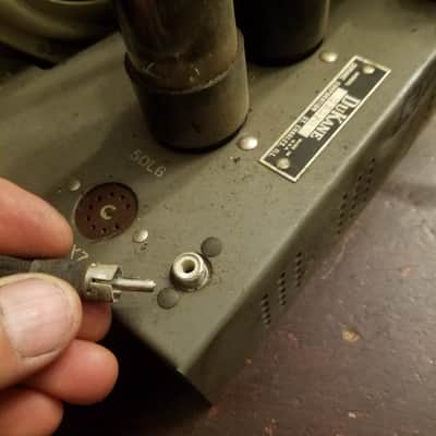 DuKane Tiny mono tube amp 1A370 dual 50L6 and 6x9 AlNiCo speaker 1954 - grey paint image 5