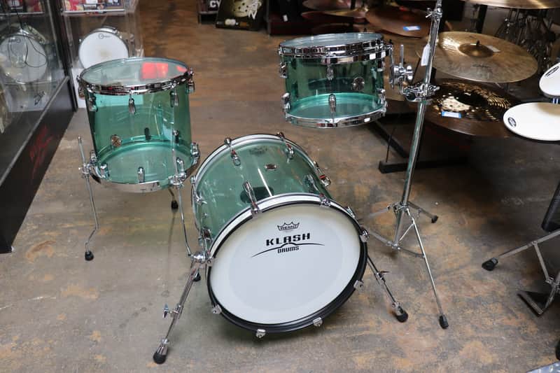 Klash Custom Coke Bottle Acrylic 12" 14" 18" 3pc Drum Kit Set image 1