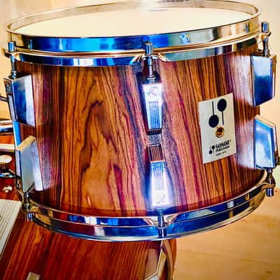 Sonor Phonic silver badge Rosewood Inside Out Drum Set 20" 12" & 14" image 7