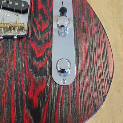FENDER LMITED EDITION SANDBLASTED TELECASTER ELECTRIC GUITAR CRIMSON RED FINISH W/CASE image 5