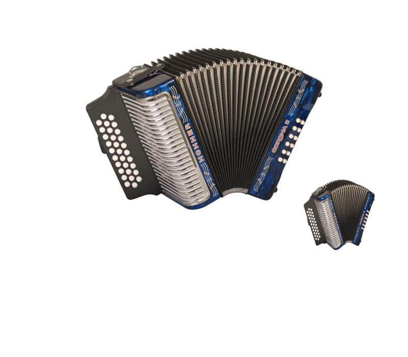 Hohner Corona II Diatonic Accordion - Keys of F/Bb/Eb - Dark Blue-NEW image 1