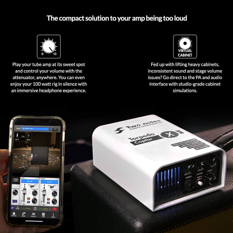 Two Notes Captor X 8 ohm Reactive Load Direct DI Box Speaker Simulator Cab Sim & Attenuator image 1