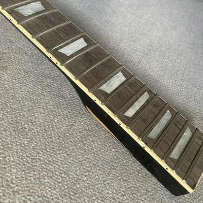 Black Maple Wood DIY Project Guitar Neck, Rosewood Fingerboard image 3