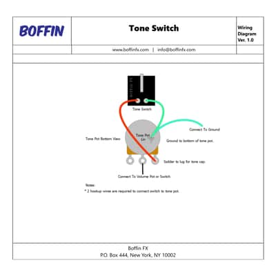 Boffin FX Guitar 3 Value Tone Switch Electric Guitar Upgrade Component image 4