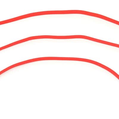 12" Flat Ribbon Patch Cable Multi-Shielded Low-Profile Low-Noise 3-Pack - Red - Multi-Effects - Stompbox & Studio Rack Interconnect image 3