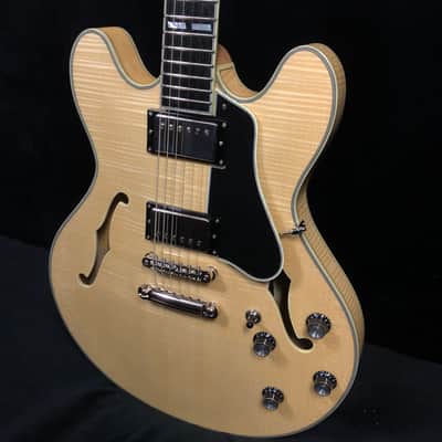 2018 Eastman T486 Blonde #0858 Archtop Electric Semi-Hollow Guitar image 2
