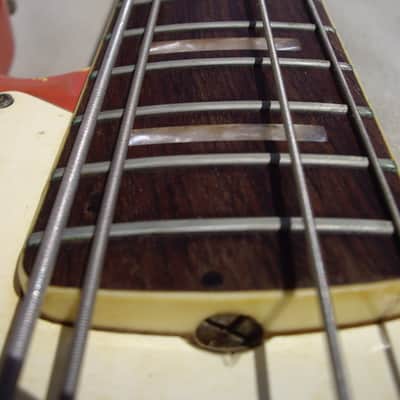 Fender Jazz Bass 1966 - Fiesta Red Matching Headstock image 8