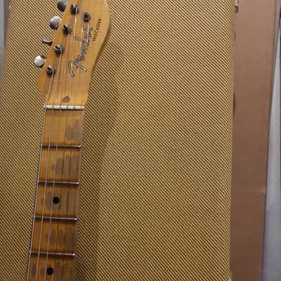 Fender 52 telecaster bigsby custom shop limited edition heavy relic CuNiFe aged butterscotch blonde image 5
