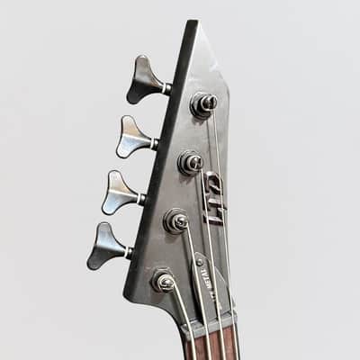ESP LTD M-4 Black Metal 4 String Electric Bass Guitar - Satin Black image 8