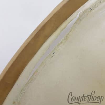 *Ludwig&Ludwig 14"Calf Skin Snare Drum Resonant Crown-Head Vintage Transparent image 4