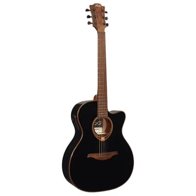 LAG T118D-BLK Tramontane 118 Dreadnought Acoustic Electric BlackBlack image 1