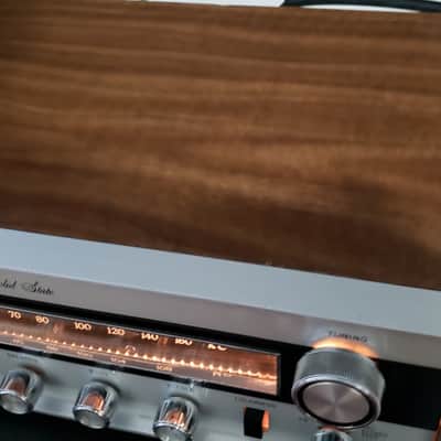 Automatic Radio HMX-4000 AM/FM Receiver with 8 Track 1970 Brushed Aluminum and Wood image 4