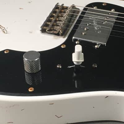 Vintage Custom USA Made Semi-Hollow TL72 Thinline Tele Chambered F Hole Relic White Fender Wide Ranges 6.6 Lb HSC image 8