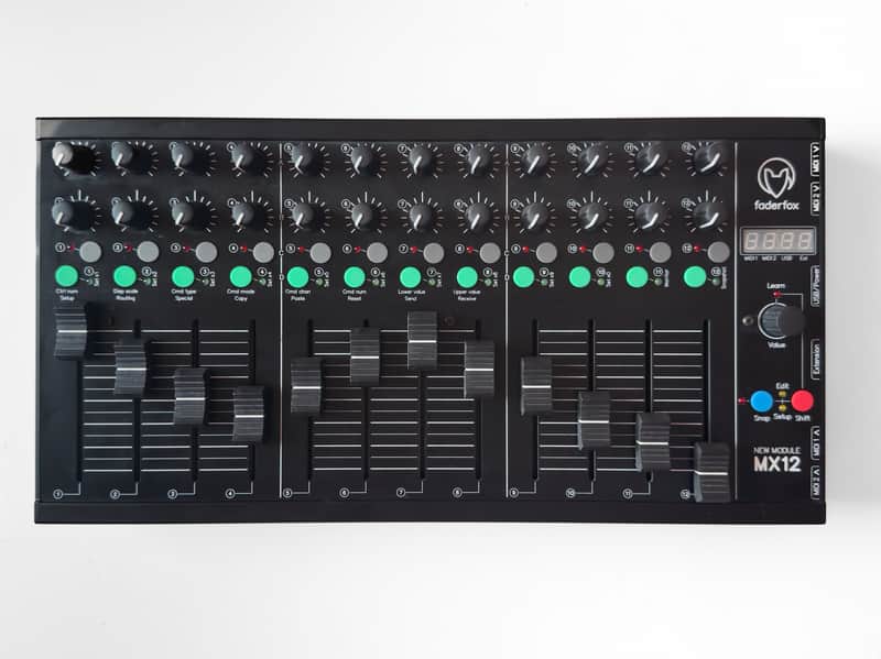 Faderfox MX12 - 12-Track/24 Pot/12 Fader/24 Button MIDI Controller image 1