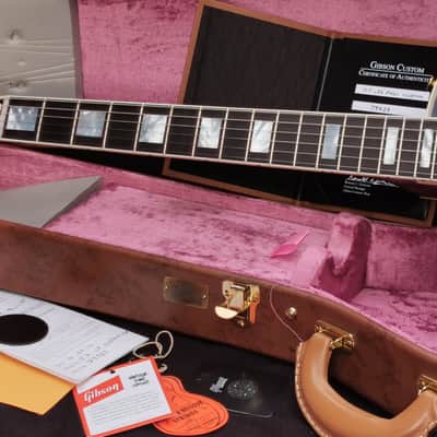 Gibson Les Paul Custom 1957 Historic 3 Pick-Ups Bigsby Lefty 2019 Ebony LH Lefthand Black Beauty image 7