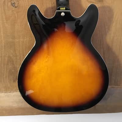 Hagstrom Viking Left Handed Semi Hollow Bass Guitar Tobacco Sunburst Lefty image 5