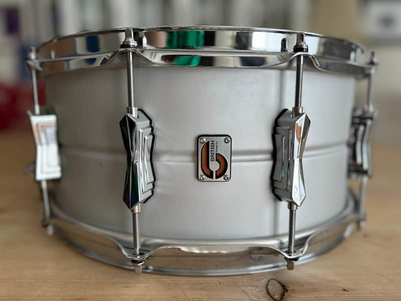 British Drum Company Aviator 14x6.5" 10-Lug Seamless Aluminum Snare Drum Aluminum - 2019 - 2020 image 1