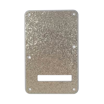 D'Andrea Stratocaster Back Plate Tremelo Cover Vintage Silver Sparkle