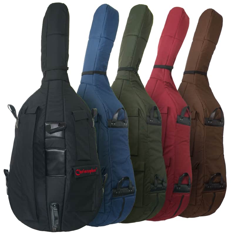 Heavy Duty, Well-Padded Double Bass Gig Bag, 3/4, varies colors image 1