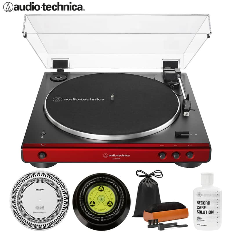 Audio-Technica Fully Automatic Belt-Drive Bluetooth Stereo Turntable w/ Record Care Bundle